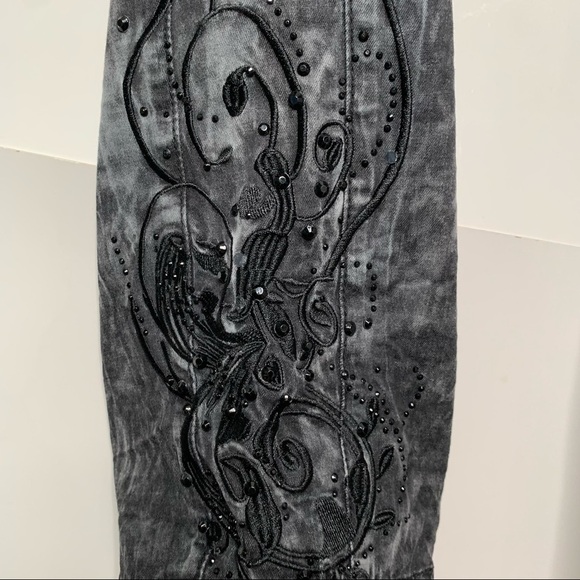 Soft Surroundings Women’s High-Rise Tye dye bejeweled pants size 10 - Picture 6 of 7